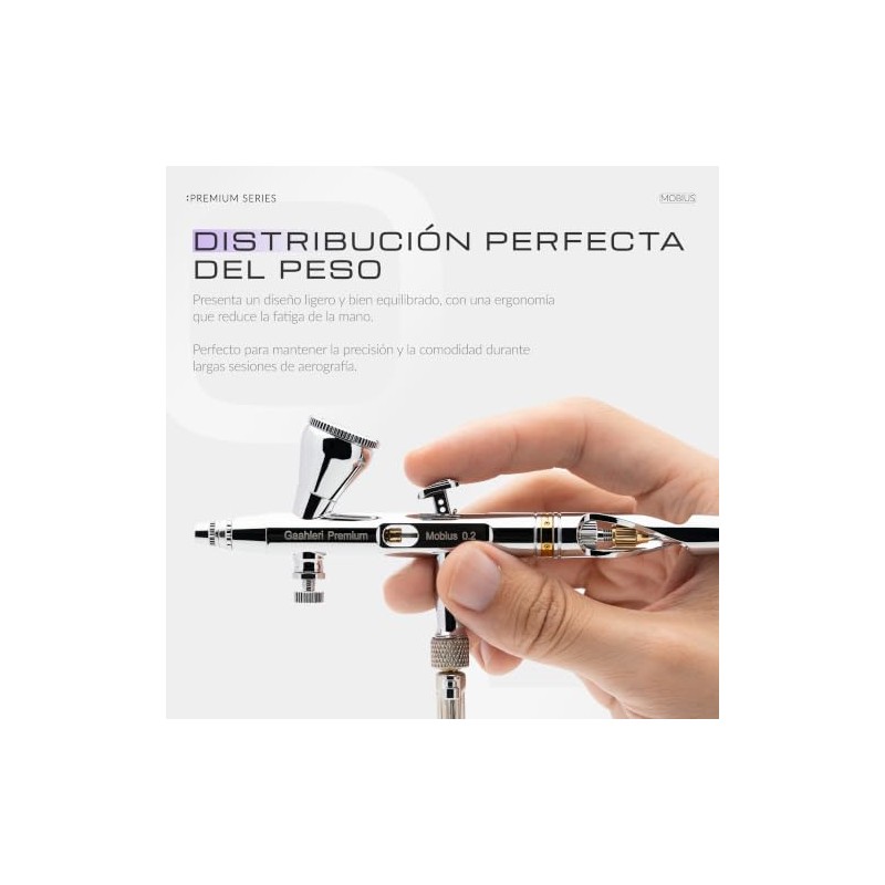 Gaahleri Aerógrafo Premium Series GHPM-Mobius 0,2 mm