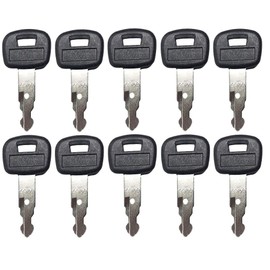 10 Pack Keys for Kubota Mini Excavator, Backhoe, Skid Steer, Track Loader RC411-53933, RC461-53930, 459A (10)