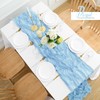 3Pack Baby Blue Cheesecloth Table Runner 35x120Inch Spring Easter Cheese