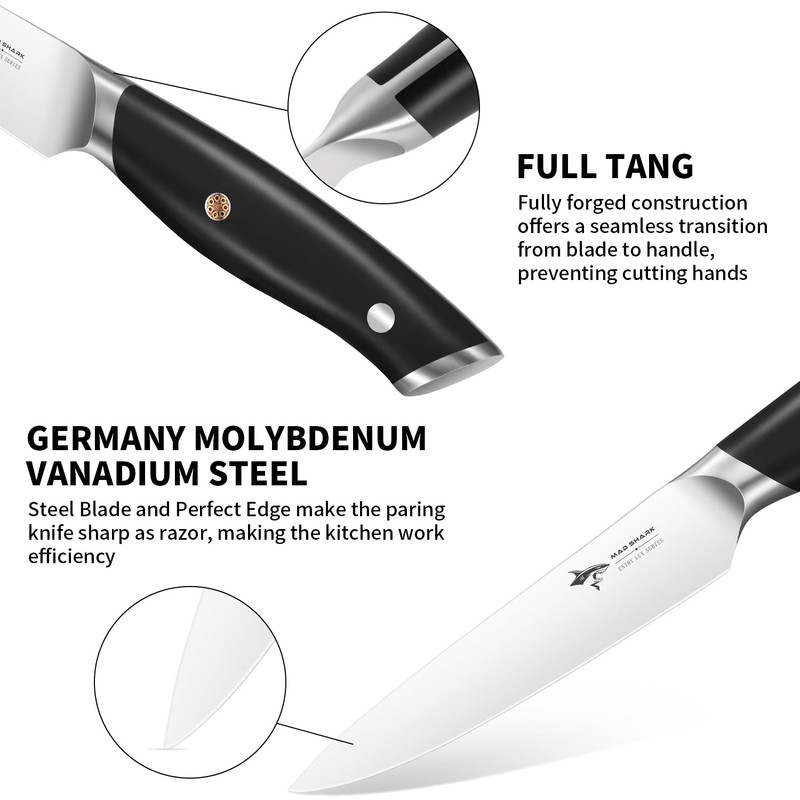 MAD SHARK 5-inch Compact Chef Knife - Small Kitchen Knife