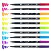 Tombow - Rotuladores artísticos con doble pincel, brillantes, paquete de