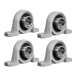 Norhogo 4 Pieces Housing Bearing, 20 mm Pillow Block Set, Bearing Block, Zinc Alloy Shaft Bearing, Flange Bearing for Axle Shaft Machine, 3D Printer KP004