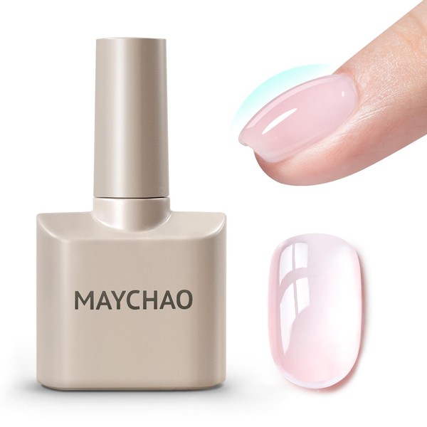 MAYCHAO 7-in-ONE Clear Pink Builder Nail Gel, 15ML Builder Base