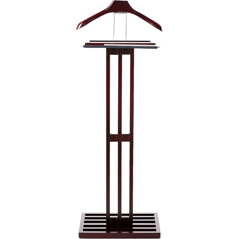 Proman Products VL16220 Freestanding Wardrobe Wooden Valet Stand Rack with