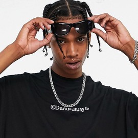 FindChic Silver Chain Necklace for Women Cuban Link Chain Necklace Stainless Steel Thick 9MM Chunky Chains