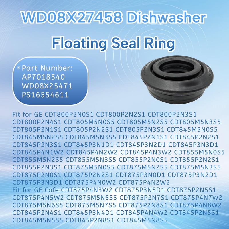 Qiqimingxin WD08X27458 Dishwasher Floating Seal Ring Assembly Fit for GE/Haier