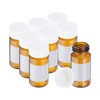 PATIKIL 8pcs 20ml Small Brown Glass Vials with White Screw