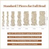 50cm 7Pcs Full Head Wavy Clip In Hair Extensions Synthetic