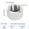 PATIKIL 3/4" Pipe Fitting Cap, 304 Stainless Steel Forged Pipe