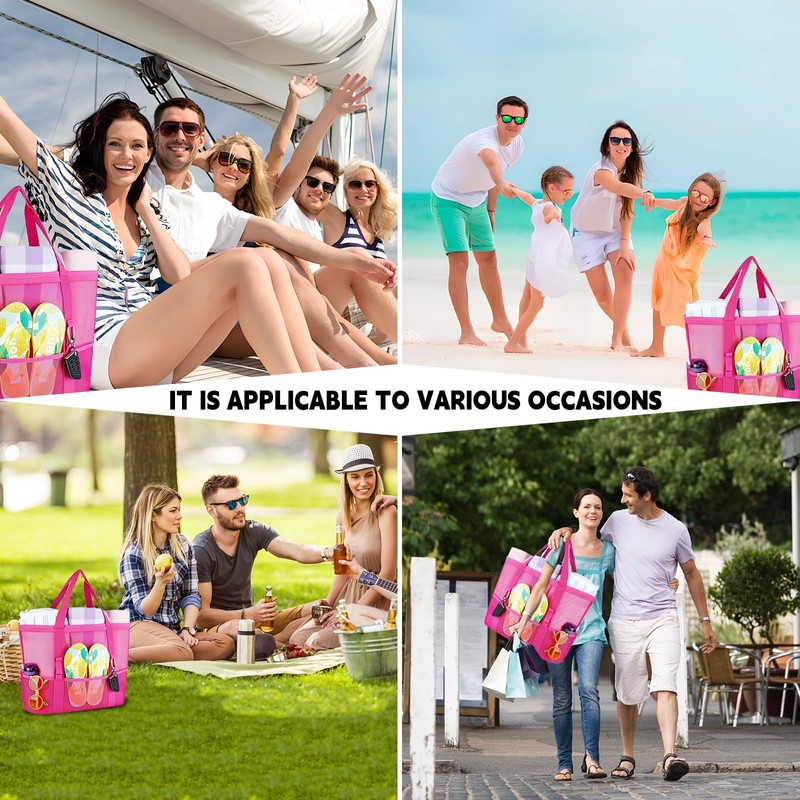 CIYIN Mesh Beach Bag, Large Beach Bag, XXL Family, Shopper