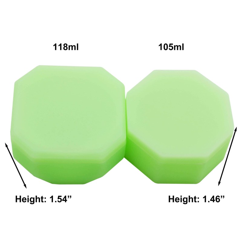 KUVIS 223ML Large Silicone Wax Container Non-stick Concentrate Jars (Glow