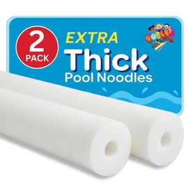 Oodles of Noodles Premium Jumbo XL Pool Swim Noodles - 2 Pack - Approx. 55 inch x 3.5 inch Hollow Core Pool Noodles Foam Tube - Durable, Buoyant for Pool Toys, Beach, Crafts, DIY Projects, Insulation