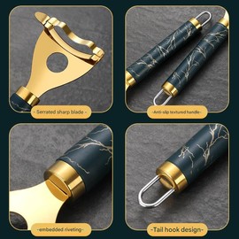 1Pc Stripper Cutter with Hanging Hole Corn Planer Corn Cob Stripper Tool Easy to Clean Good Grip Corn Prep Peeler Cob Corn Kernel Remover Kitchen Corn Stripper Graters (Gold, One Size)