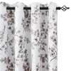 HOMEIDEAS Floral Blackout Curtains 84 Inches Long Grey Farmhouse Room