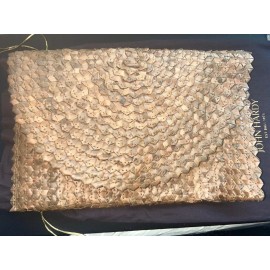 John Hardy Handwoven Envelope Clutch Bag Brown