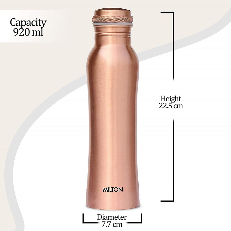 MILTON Copper Water Bottle 34 oz Extra Large - Ayurvedic