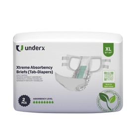 UnderX Large Adult Diapers, 40 Count, Unisex, Breathable, Absorbent, Leak-proof, Easy to Use