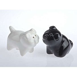 Salt Shaker in Pig Design Wedding Decoration Favours Table Decoration S+P Miss Peggi The Most Unusual Salt Shaker (Black White)