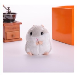 Gammaeon Plush Keychain, Cute Hamster Keyring Plush Pendant Handbag Charm Keychain Bag Accessory, Gray Car Keychain, Keyrings and Keychains
