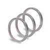 TIKIDESIGN Titanium Key Rings, 25 mm, Sandblasted, Set of 3,