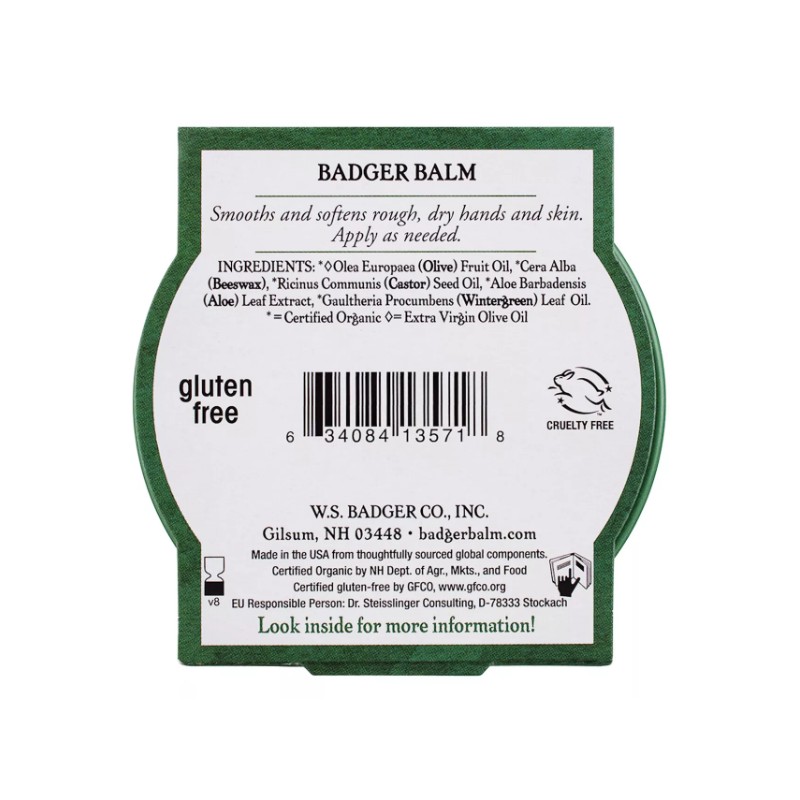 Badger For Hardworking Hands Balm Tin, 2 oz