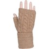 styleBREAKER 09010042 Women's Fingerless Gloves with Cable Pattern and Subtle