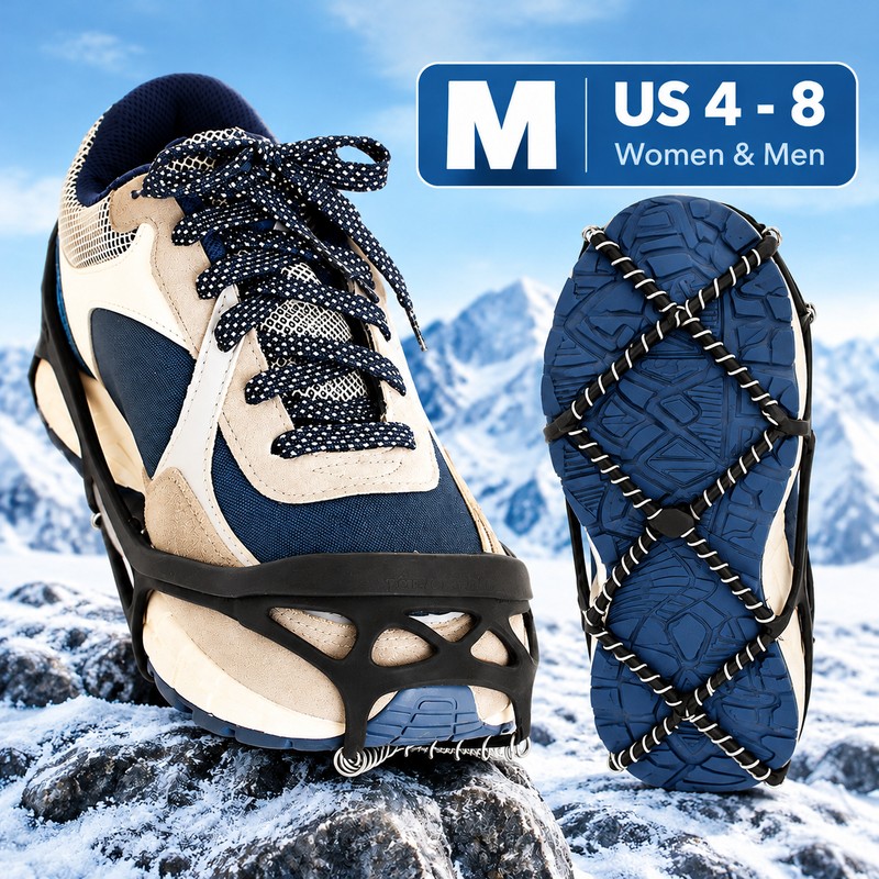 Ice Traction Cleats for Snowy Walks – Non-Slip Shoe Covers