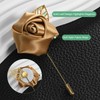 M METERXITY 12-Pack Flower Lapel Pins for Men, Golden Leaf
