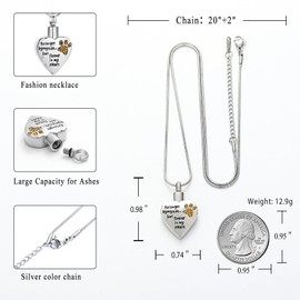 memorial jewelry Your Wings were Ready,But My Heart was Not Stainless Steel Carved Locket Cremation Urn Necklace for Pet Dog Cats