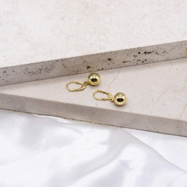 Tuscany Silver Sterling Silver Gold Plated Ball Drop Earrings