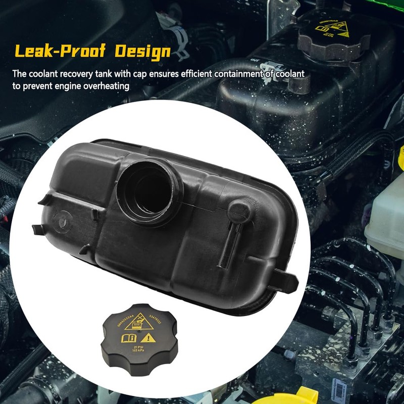 GOLACOD Engine Coolant Reservoir Bottle Replace 68364312AC Compatible with Jeep