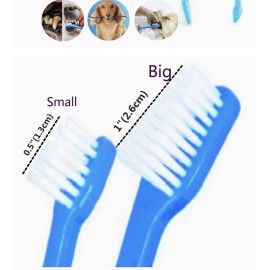 Pienoy Brand Dog Toothbrush 2 Pack Long HandledDual Headed Dental Health