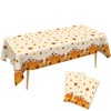 Thanksgiving Tablecloth Disposable Plastic Fall Tablecloth 2 Pcs Fall Leaves