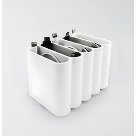 Cable Rack Organizer, Holds 5 Charging Cables, Beige