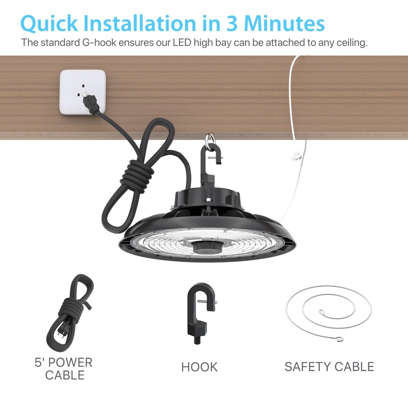 HYPERLITE UFO LED High Bay Light with Motion Sensor 21000LM,