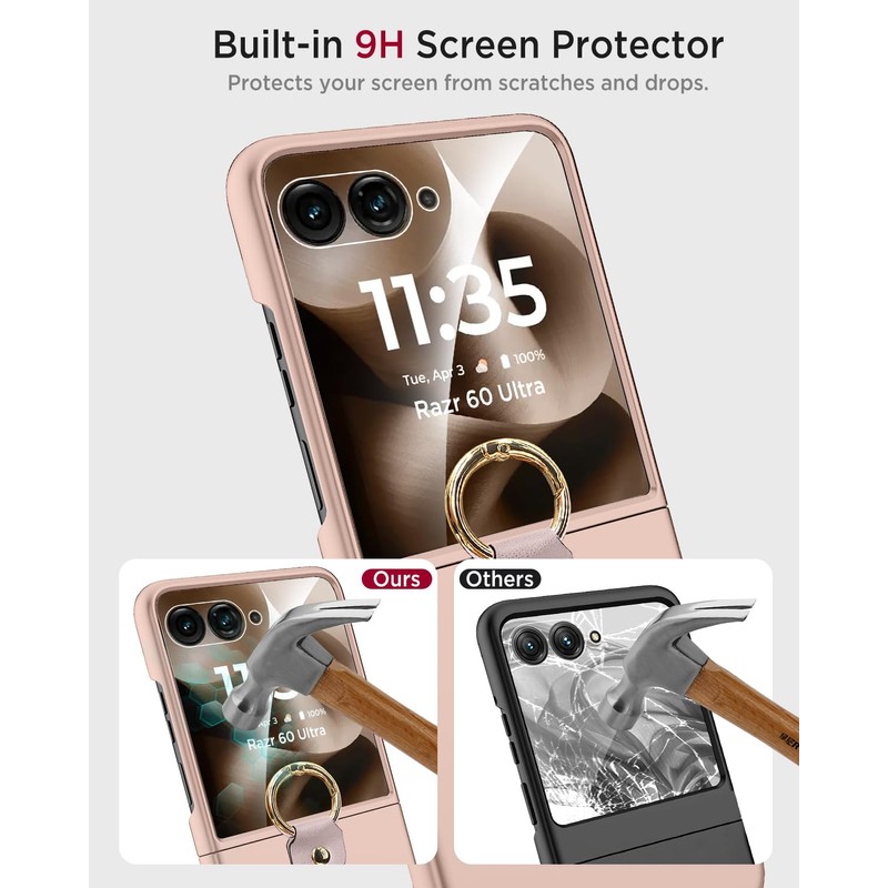 Miimall Thinnest for Razr 2025 Ultra Case Shockproof, with HD