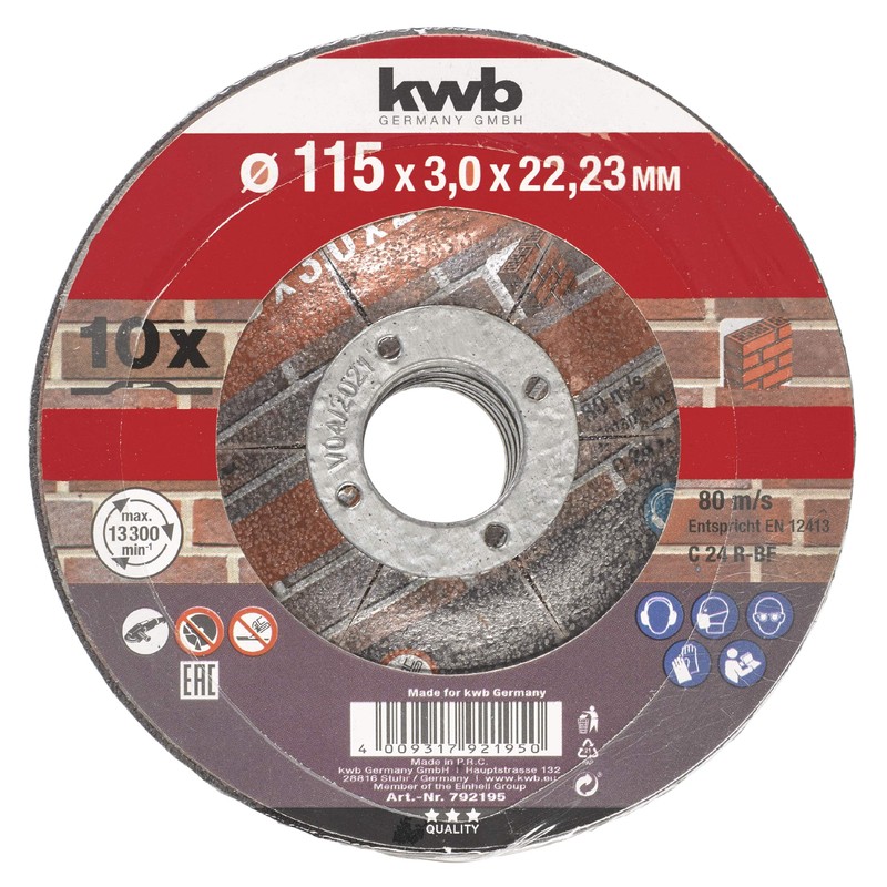 kwb 792195 Kraftixx Stone Cutting Wheel, Diameter 115 mm