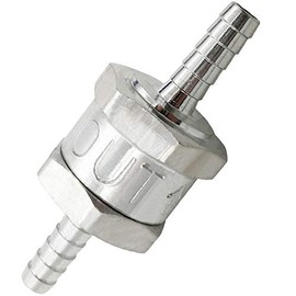 Automotive-leader 6mm 1/4" Fuel Non Return One Way Check Valve Control for Petrol Diesel Fuel Oil Water Aluminium Alloy Accessories