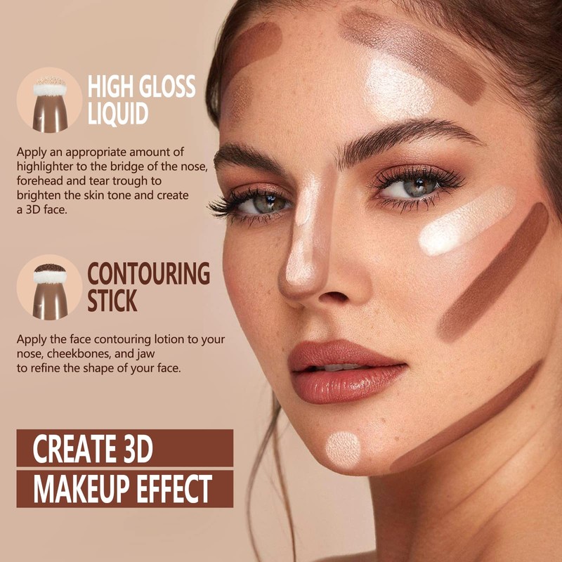 Anglicolor Contour Stick With Cushion Applicator,Cream Bronzer Contour Wand Long