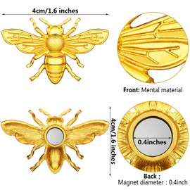 12 Pieces Bees Refrigerator Magnets Bees Fridge Magnets Cute Bee Whiteboard Magnets for Office Whiteboard Fridge Decorations Supplies