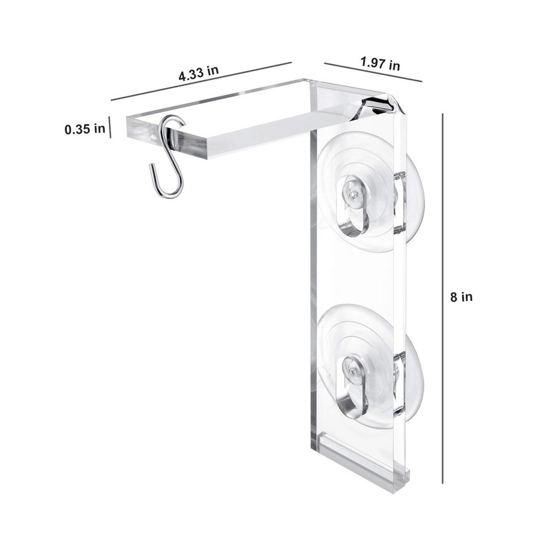 Impresa Suction Cup Window Plant Hanger - 2-Pack, Glossy Green