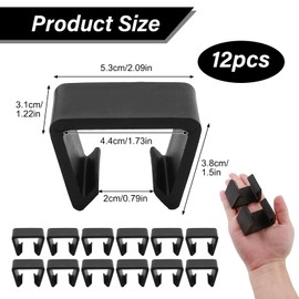12 Pcs Rattan Furniture Clips,Garden Wicker Sofa Connectors Heavy Duty Sectional Fasteners for Outdoor Patio Chair, Plastic Couch Alignment Clips for Rattan Furniture and Modular Seating