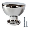 French Furniture Fittings Kitchen Cabinet Cupboard Knobs Polished Chrome for