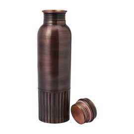 Pure Copper Bottle PREMIUM ANTIQUE Finish, 950 Ml (32.12 Fl Oz) Capacity For Ayurveda Health Benefits