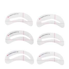 WOONEKY 6pcs Eyebrow Shaping Template Eyebrow Template Stencils Eyebrow Stencil Kit Eyebrow Shaping Tool Eyebrow Models Mold Kit Eyebrow Drawing Guide Eyebrow Trimming White Card