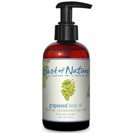 Best of Nature 100% Pure Grapeseed Massage & Body Oil (8 oz)