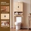 Merapi Over the Toilet Storage Cabinet, Natural Wood Grain Organizer