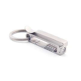 FEGVE Titanium Keychain Anti-lost Keychain, Multifunction Belt Clip, Key Tool, Grey, M, gray