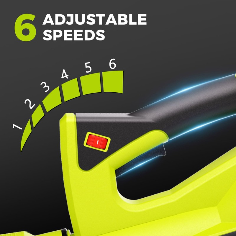for Men Cordless Leaf Blower 21V: 500CFM 150MPH Electric Leaf