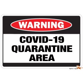 Sticker Tiger Warning VIRUS Quarantine Area Sticker/Decal Window, Door, Wall  6" x 4"